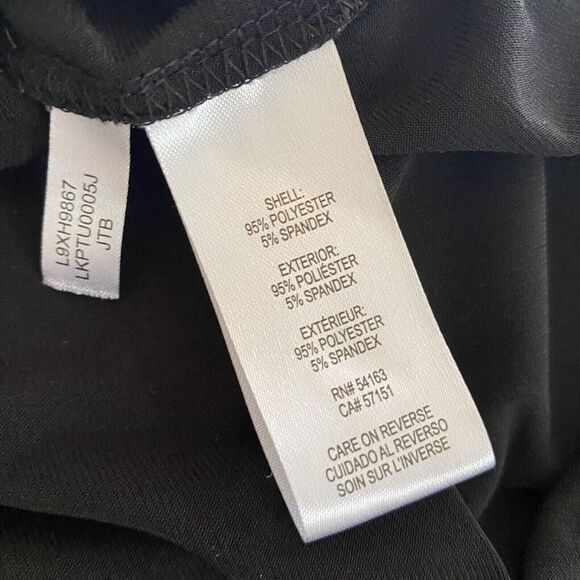 Karl Lagerfeld Paris Top Sz M Long Sleeve Black Ruffle Whimsy Goth Dark Romantic - Picture 6 of 9